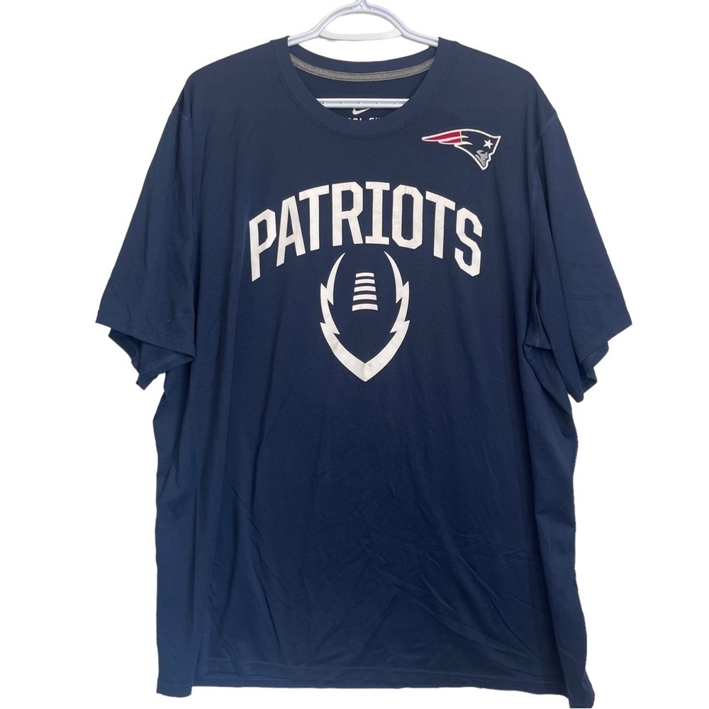 New England Patriots Men’s XXL Navy Fan Wear Sports Gear Short Sleeve T-…